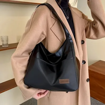  Vintage Minimalist PU Leather Shoulder Bag