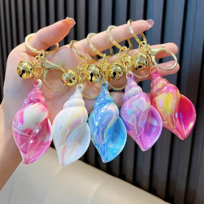 Seashells Keychain With Bell 
