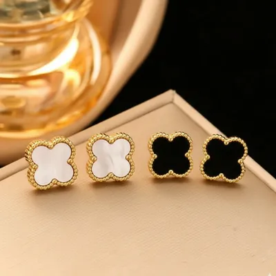 Four-Leaf Clover Stud Earrings