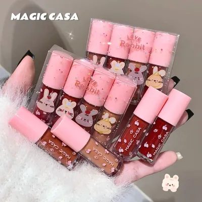 4 Pcs Rabbit Glossy Mini Lip Gloss Set