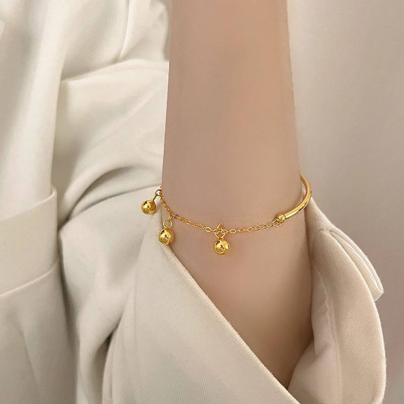 Minimalist Ball Semi-Circle Bracelet  