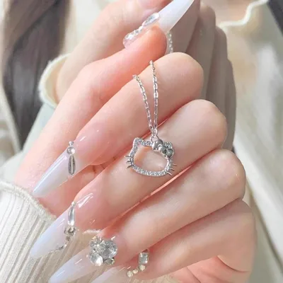 Crystal Kitty Cat Pendant Necklace