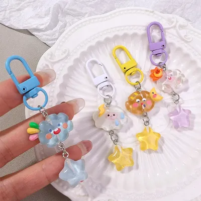 Kawaii Cloud Star Keychain (3 Pcs)