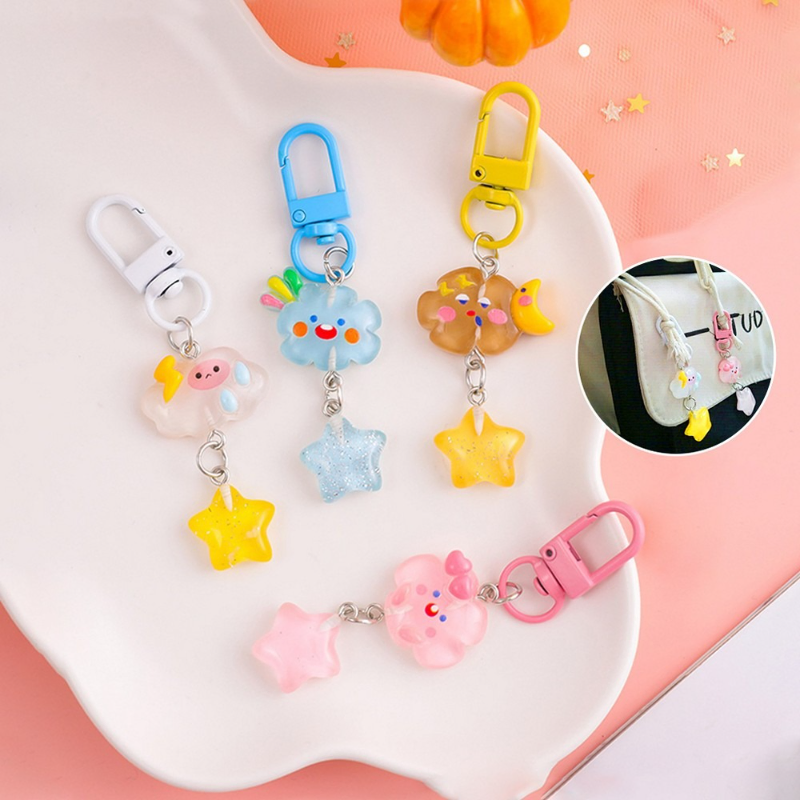 Kawaii Cloud Star Keychain (3 Pcs)