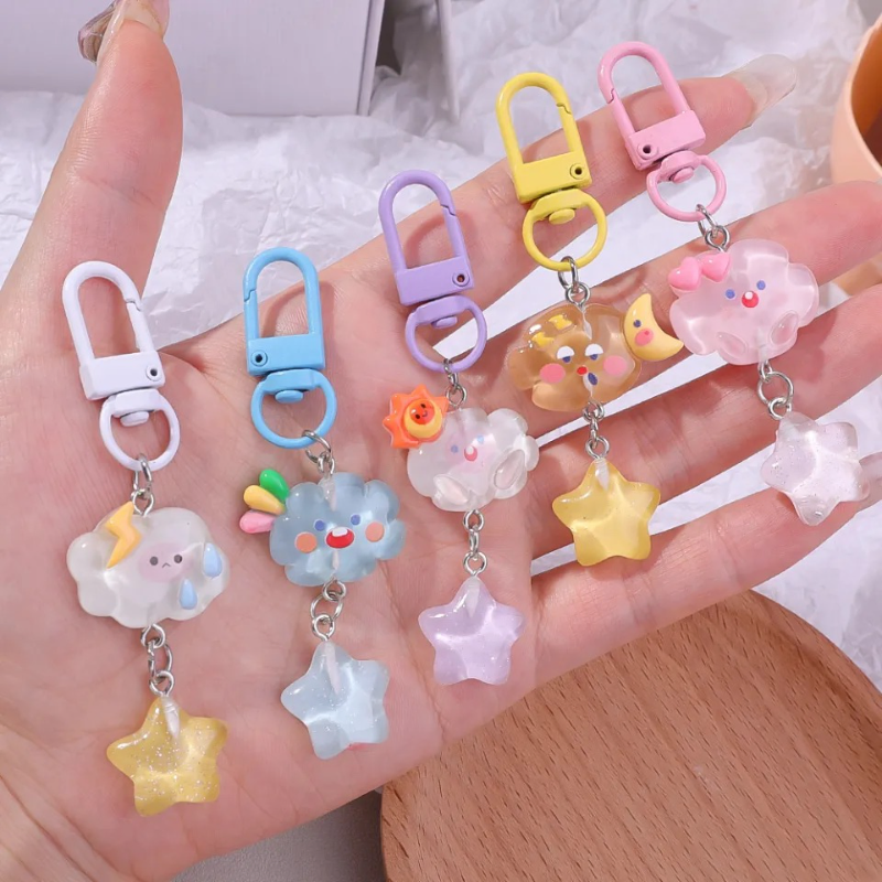 Kawaii Cloud Star Keychain (3 Pcs)