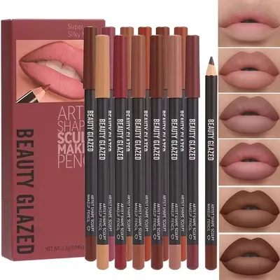 12 Colors Sculpting Matte Velvet Lip Liner Set