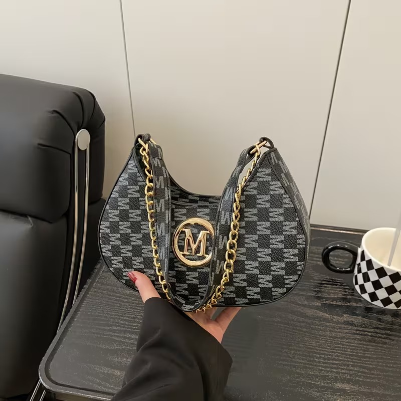 Stylish Printed High-End Crescent Bag