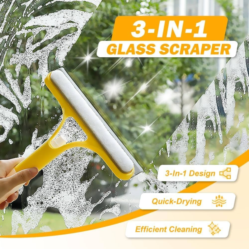 3-in-1 Glass Cleaning Tool for Home Bathroom