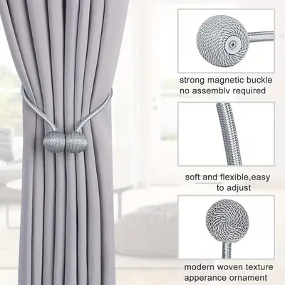 1 Pair Magnetic Curtain Buckle Tieback