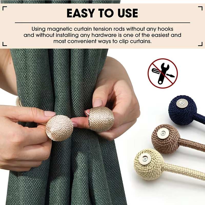 1 Pair Magnetic Curtain Buckle Tieback