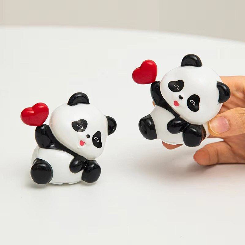 Cute Panda LED Night Light with Heart