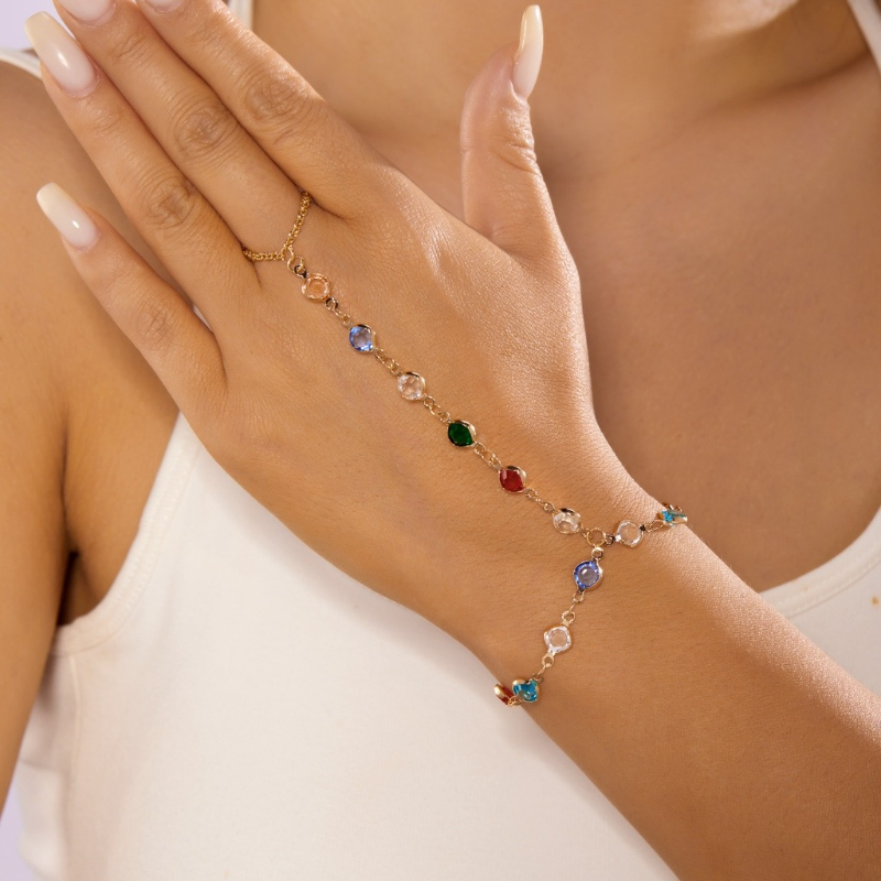 Star Round Pearl Aliban Finger Bracelet