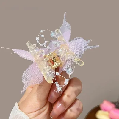 Korean Butterfly Beads Hair Clip