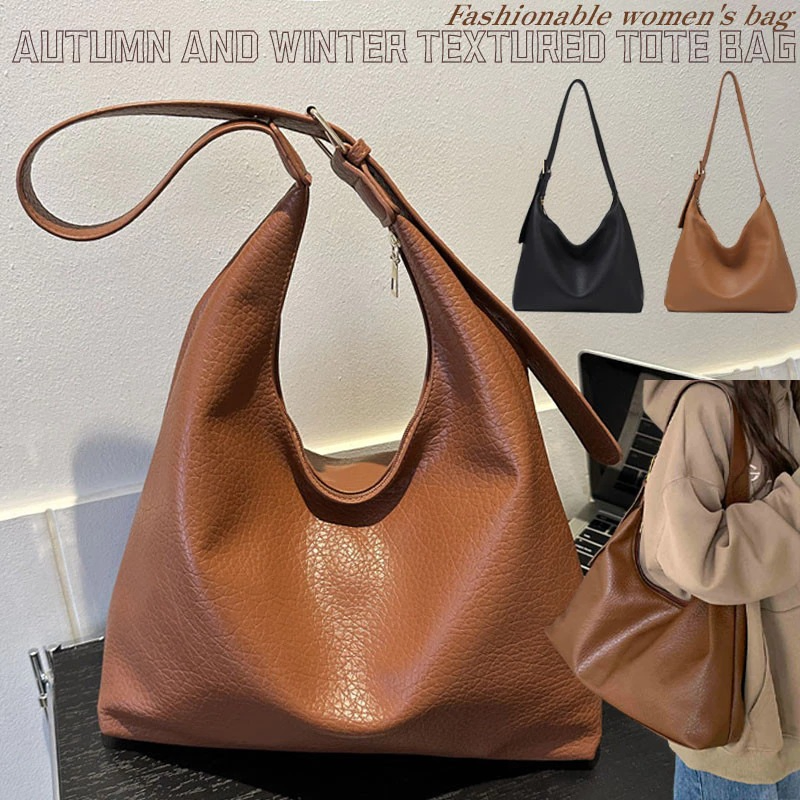 Vintage Large Capacity Leather Tote Bag