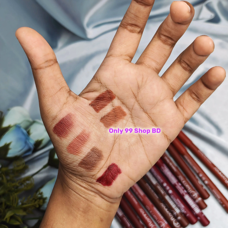 12 Pcs Flormar Matte Wooden Lip Liner Lipstick Set