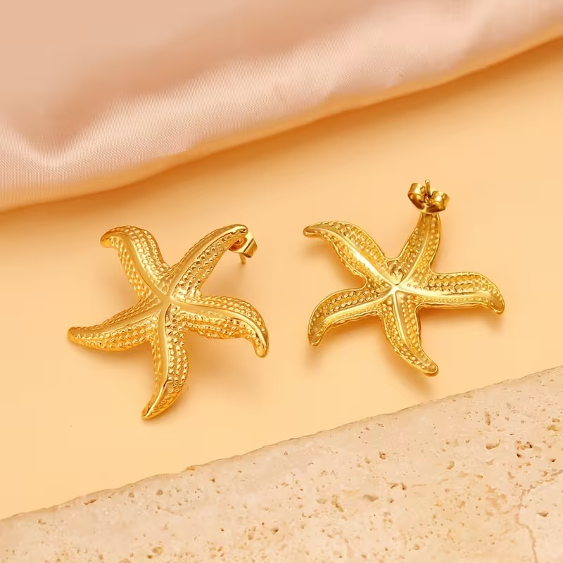 Trendy Starfish Stud Earrings