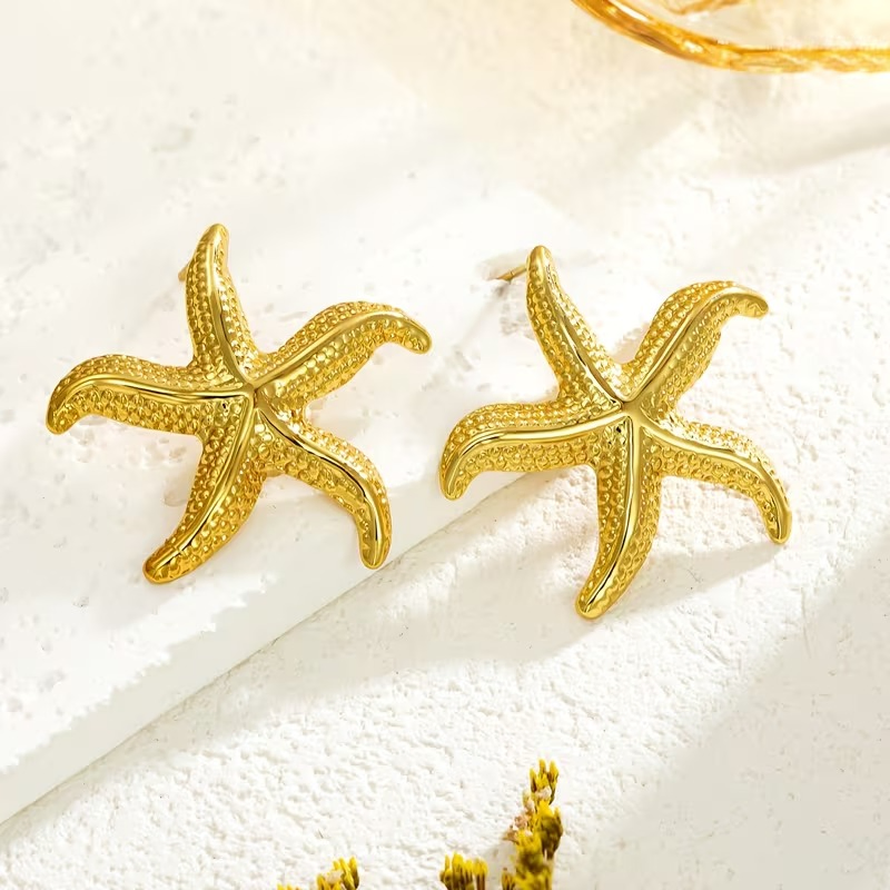 Trendy Starfish Stud Earrings