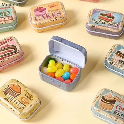 Mini Vintage Dessert Tin Jewelry Storage Box