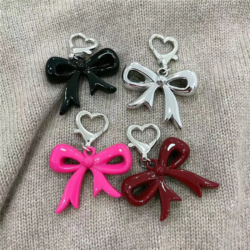 Y2K Colorful Ribbon Bow Keychain (1 Pc)