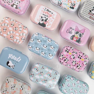 Panda Mini Metal Jewelry Storage Box