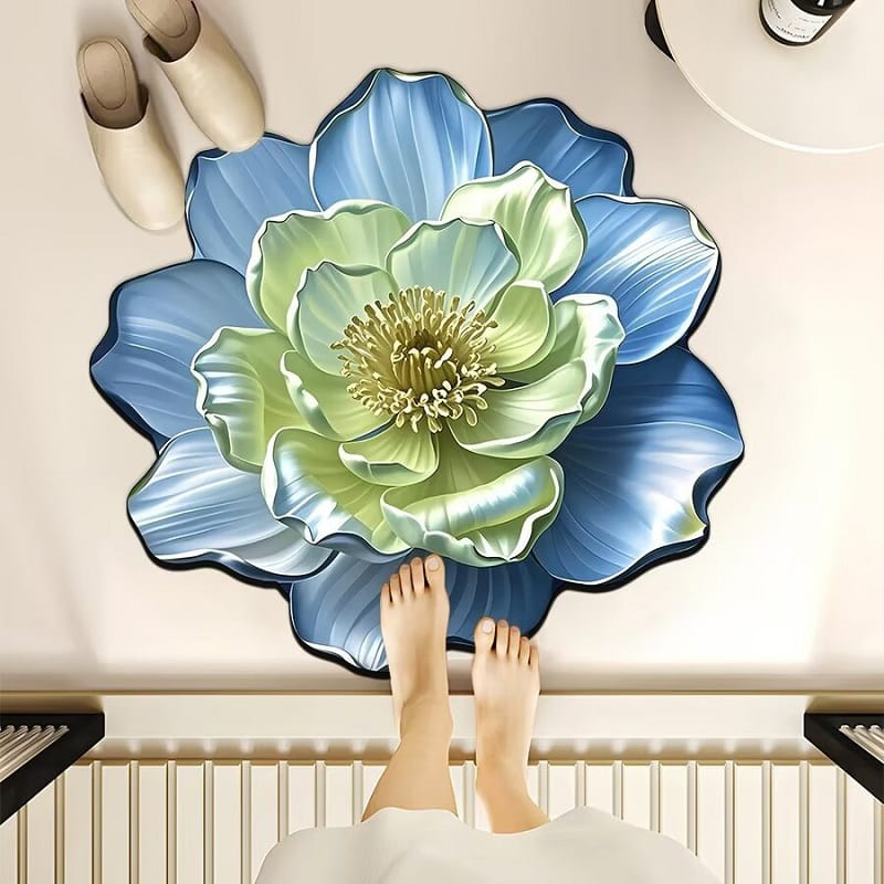 Flower-Shaped 3D Effect Floor Mat