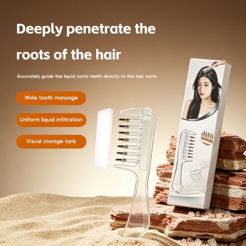 Transparent Hair Oil Applicator Comb