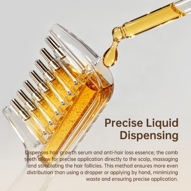 Transparent Hair Oil Applicator Comb