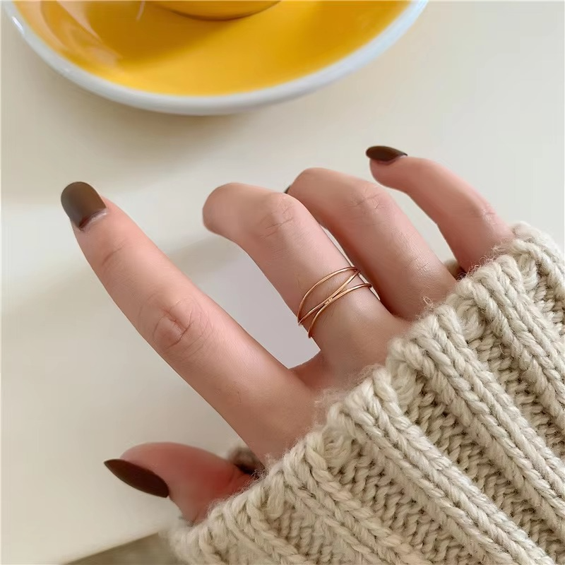 Minimalist Dainty Triple Layer Finger Ring