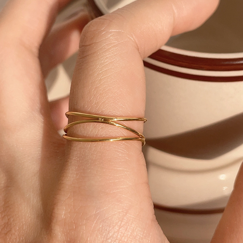 Minimalist Dainty Triple Layer Finger Ring