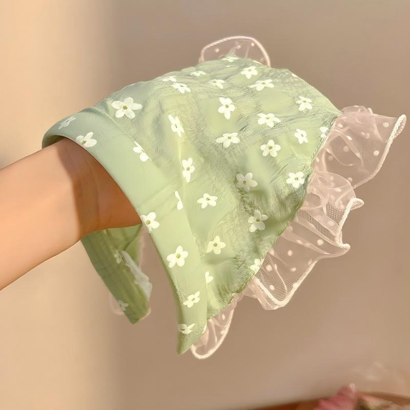 Floral Lace Triangle Bandana