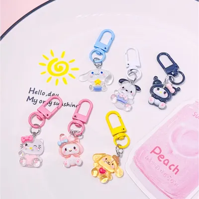 Cute Flash Sanrio Macaron Keychain (3 Pc)