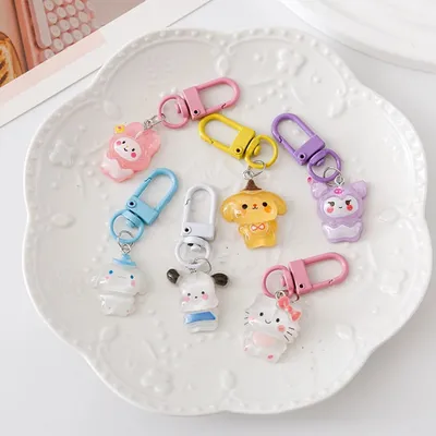 Cute Flash Sanrio Macaron Keychain (3 Pcs)