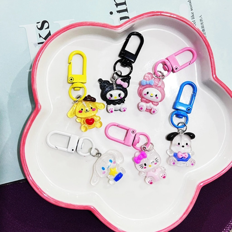 Cute Flash Sanrio Macaron Keychain (3 Pc)