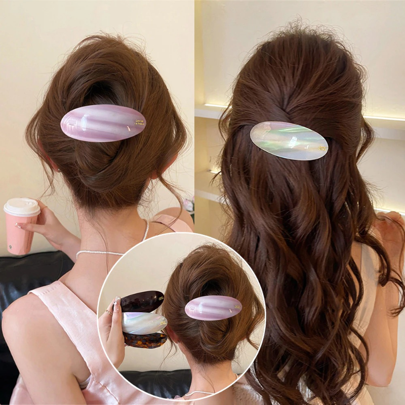 High-end Oval Acetate Hair Clip