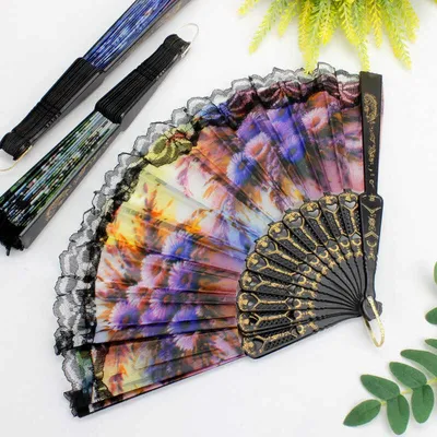 Vintage Flower Lace Folding Fan