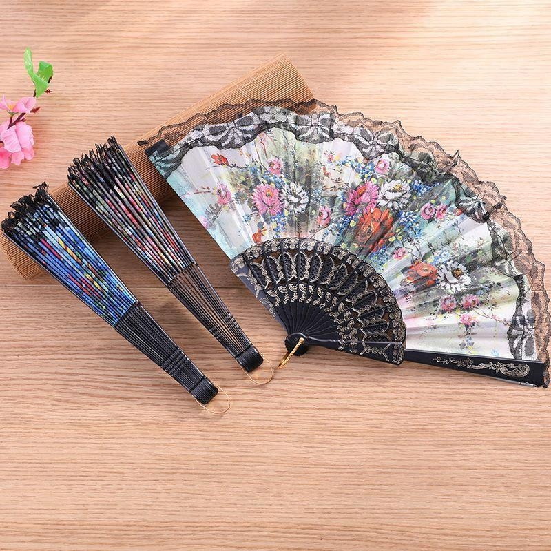 Vintage Flower Lace Folding Fan