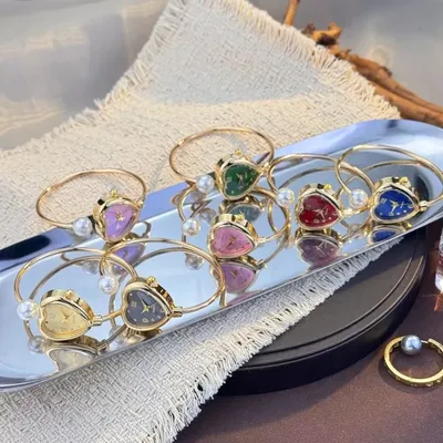 Creative Heart-Shaped Dial Adjustable Open Design Watch