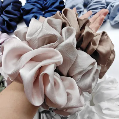 Premium Muna Satin Scrunchies (4 Pcs)