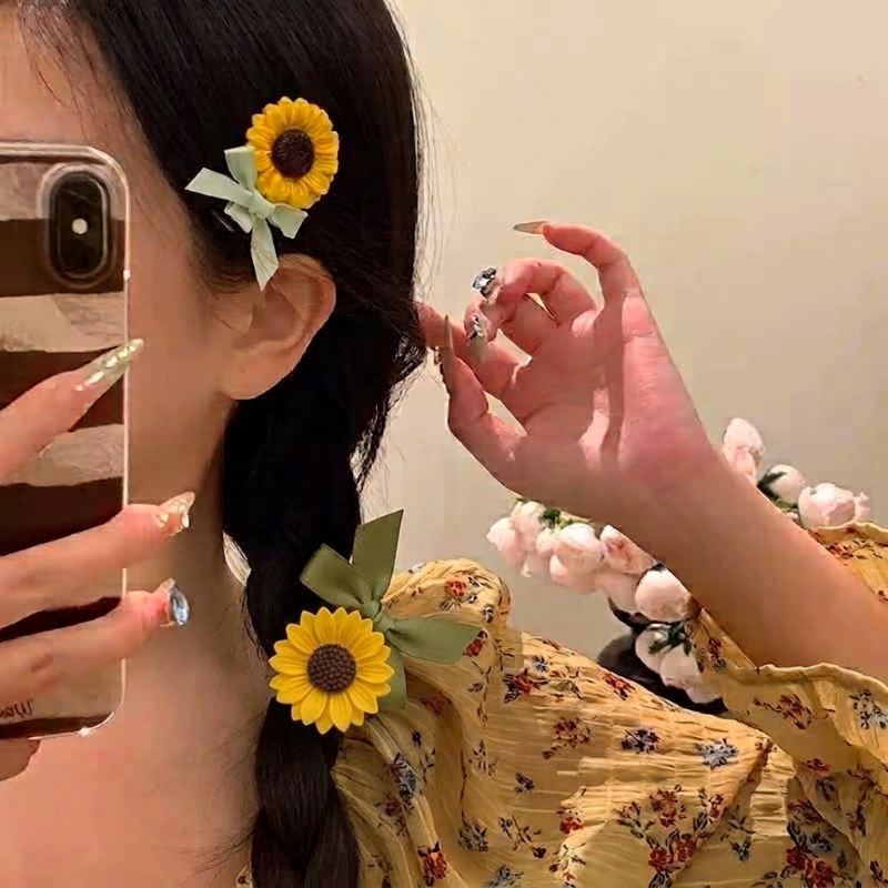 Sunflower Hairclip & Hairband Set