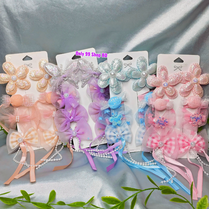 Koren Style Flower Hair Clips Set (8 Pcs)