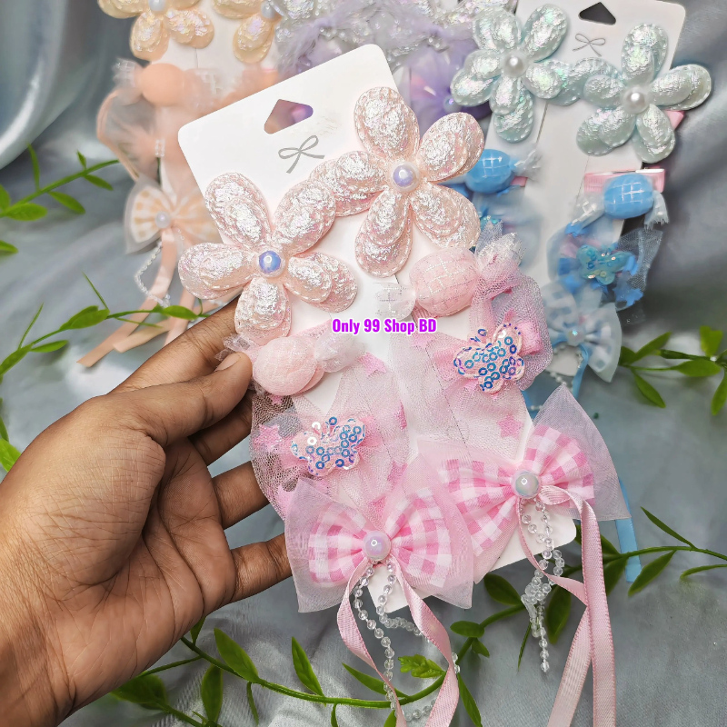 Koren Style Flower Hair Clips Set (8 Pcs)