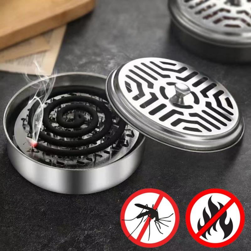 Mosquito Coil Tray Holder with Lid (1 Pcs)