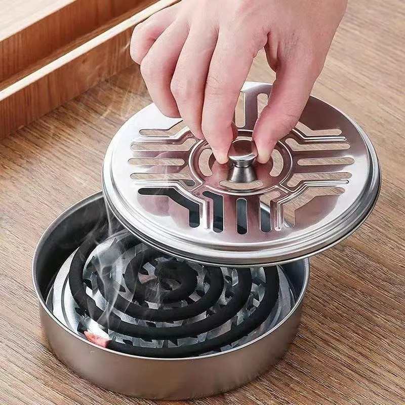 Mosquito Coil Tray Holder with Lid (1 Pcs)