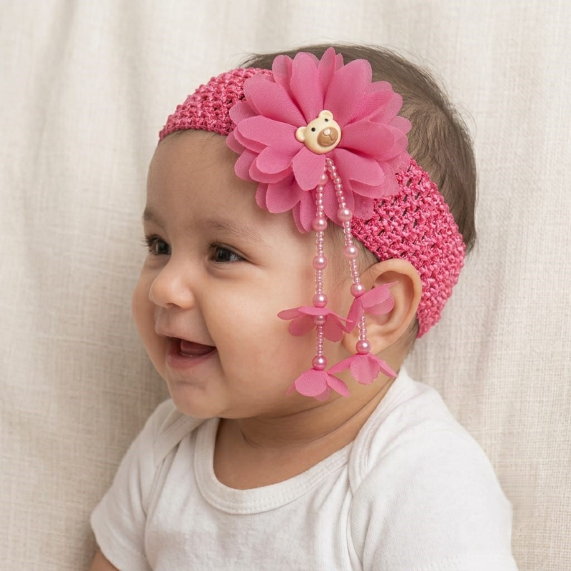 Chiffon Flower Headband for Baby Girls (1 Pcs)