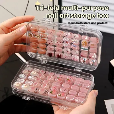 Foldable Nail Art Decorations Storage Box
