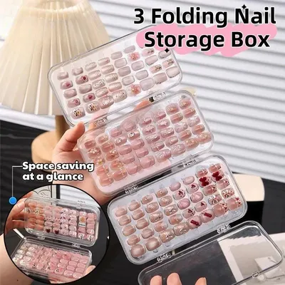 Foldable Nail Art Decorations Storage Box
