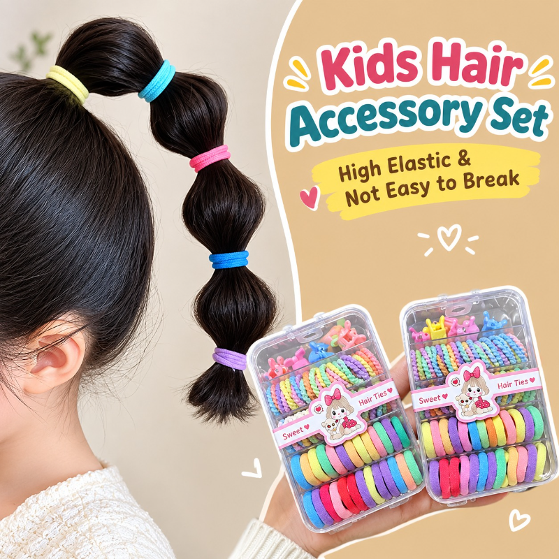 Cute Kids Hair Accessory Set (1 Box)