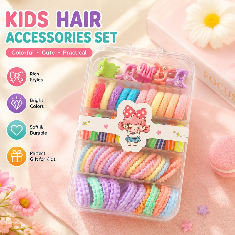Cute Kids Hair Accessory Set (1 Box)