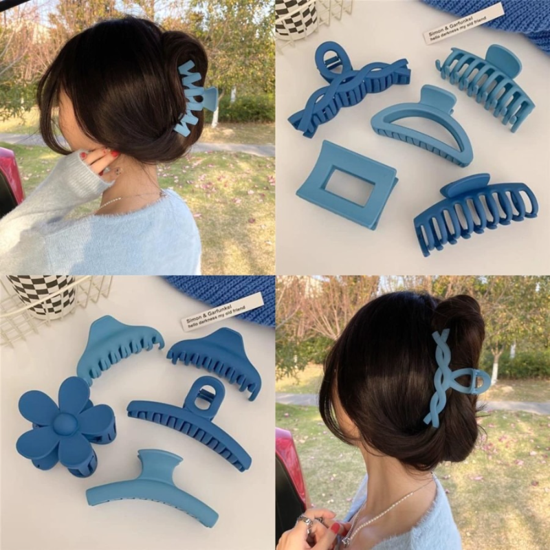 8 Pcs Large Korean Crab Claw Hair Clips