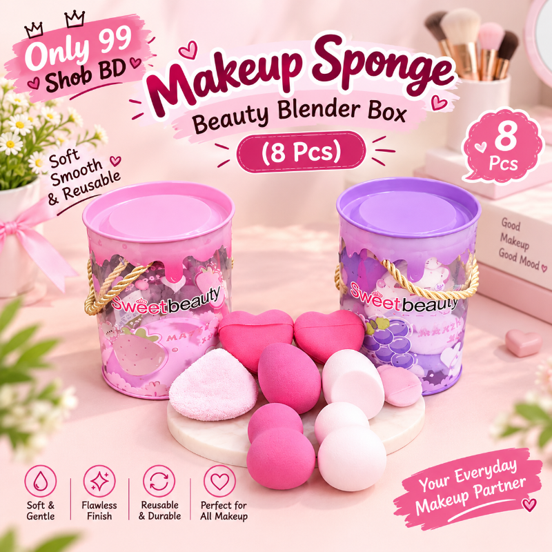 Makeup Sponge Beauty Blender Box (8 Pcs)